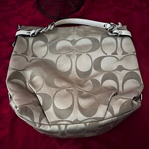 Coach Tan Signature Shoulder Bag